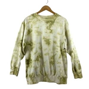 Jo & Co‎ Tie Dye Sweatshirt Size M Yellow Green Women's Tunic-Style